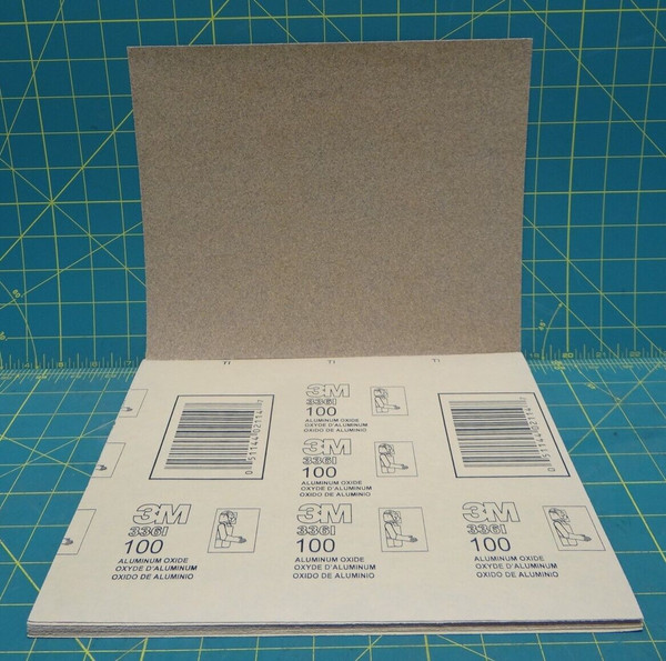 3M 9" x 11" Sheets 336I 100 Aluminum Oxide 51144-02114, Qty: 13