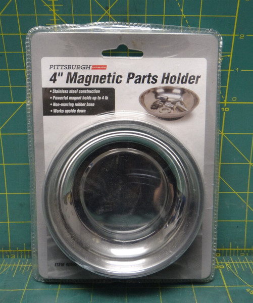 Pittsburgh 4in Magnetic Parts Holder 90566 Stainless Steel Holds up to 4lbs 