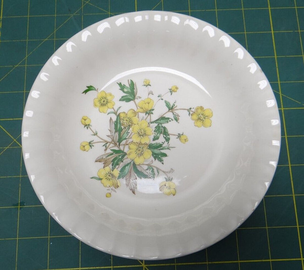 7 3/4" Diameter Knowles 51-7 Dessert Salad Soup Bowl Yellow Buttercups