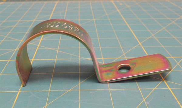 Umpco MS35140-19 Conduit Clamp Retaining Strap Zinc Plated Steel, 2.5" Arch