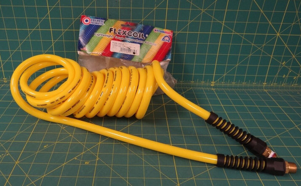 Flexcoil PU38-25A-Y Polyurethane Air Hose  3/8" Thickness  25' Ft Long  