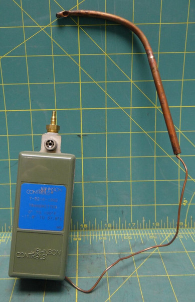 Johnson Controls T-5210-1002 Temp. Transmitter, 0-100 F, Duct Style, Pneumatic
