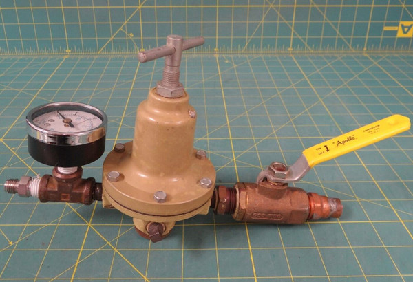 Norgren 11-002-019 Pressure Regulator Assembly w/ Shut-Off Valve & Gauge 