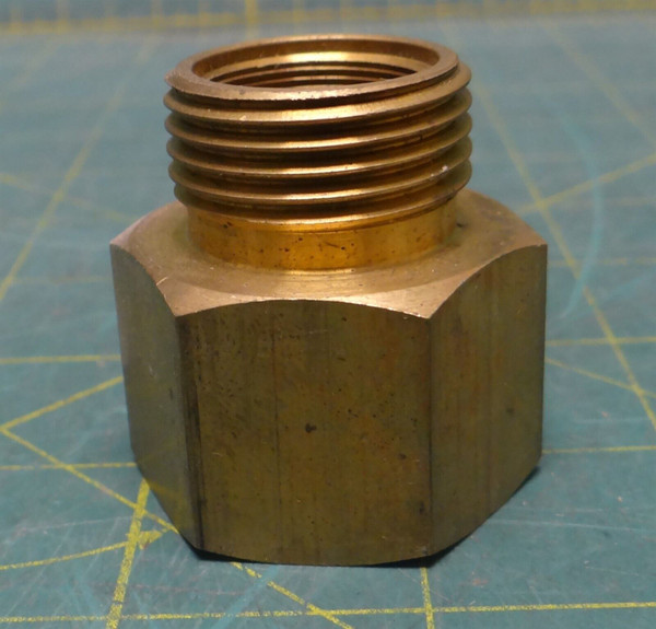 1-1/8" FIP X 1" MHT Brass Pipe Fitting Straight 