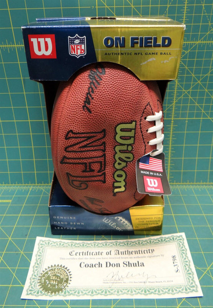 Don Shula HOF Miami Dolphins Autographed Signed Wilson Official NFL Football CSA