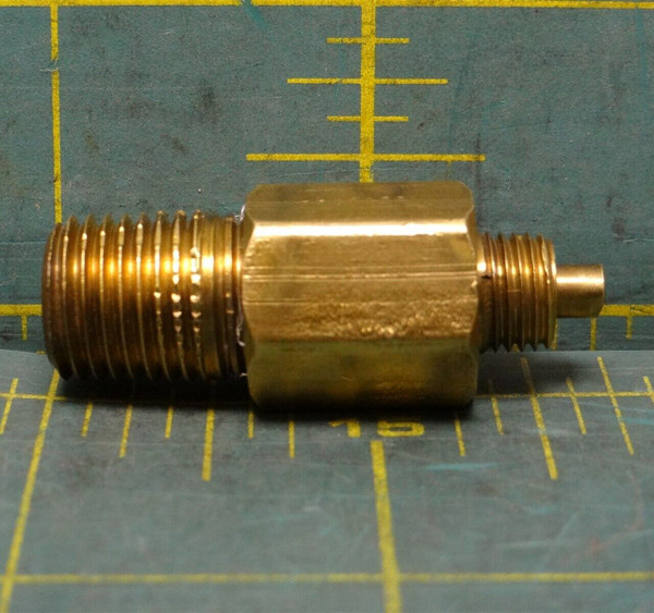Brass Adapter 1/4" MNPT to 1/4" Tube OD Compression W/ Insert, No Ferrule/ Nut
