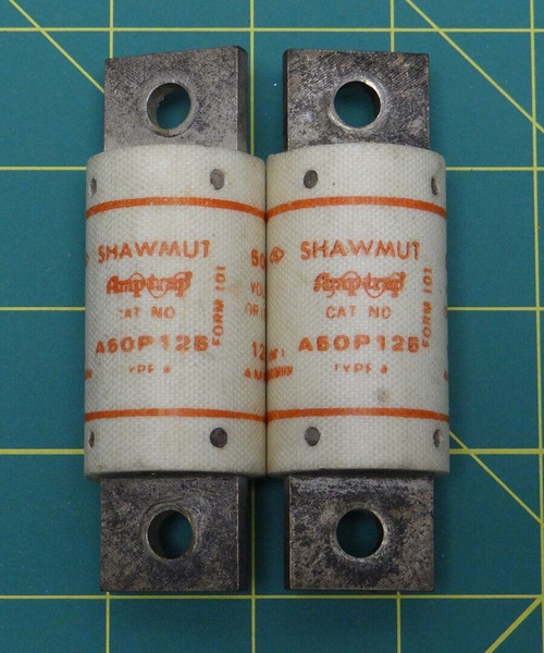 Gould Shawmut Amptrap A50P125 Fuse 125 Amps 500 Volts, Set of 2
