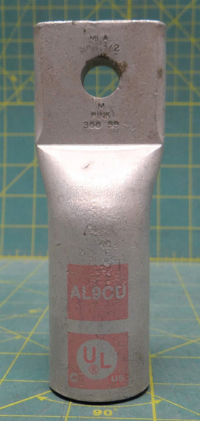 Morris 93082 MLA500-1/2 Straight Barrel One-Hole Compression Lug, 500kcmil, Pink