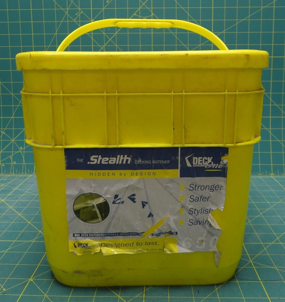 Stealth Hidden Deck Fasteners Presented by Deck One 650 Piece Tub About 1/2 Full