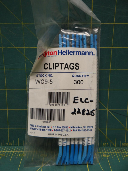 Hellermann Tyton Clip-Tags Wire Marker Number "5" *Lot of 300* 16ga to 10ga