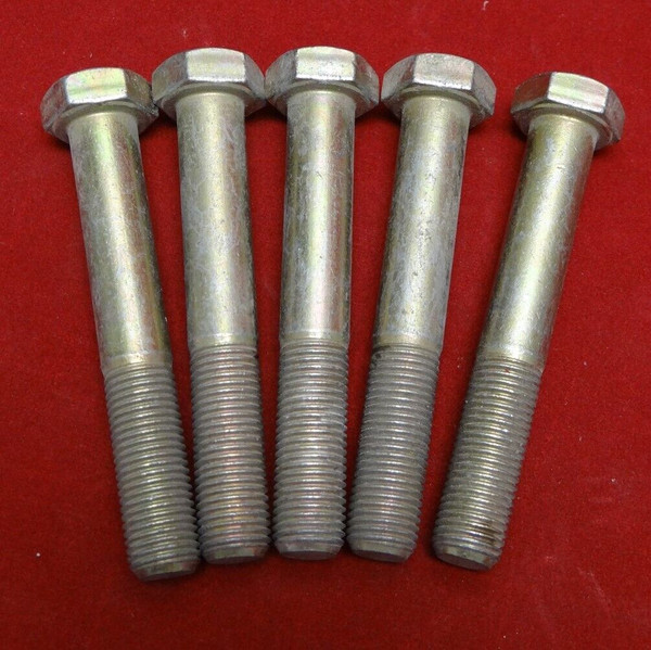 3/8" Hex Head Threaded Bolt 2-1/2" Long, Qty: 5