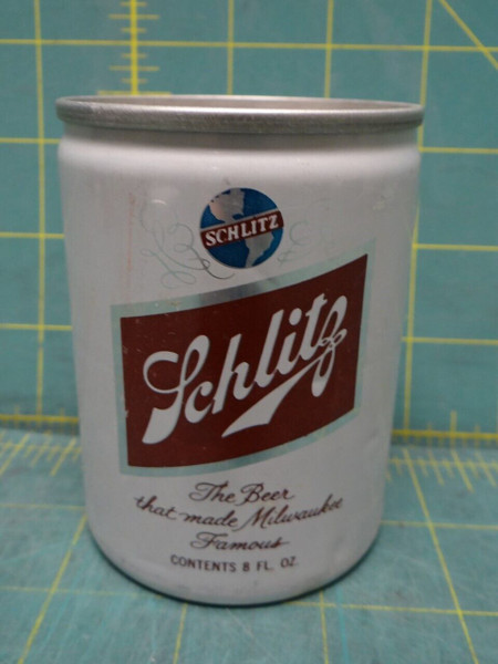 8 fl oz Schlitz Brewing Co. Top Opened Pull Tab