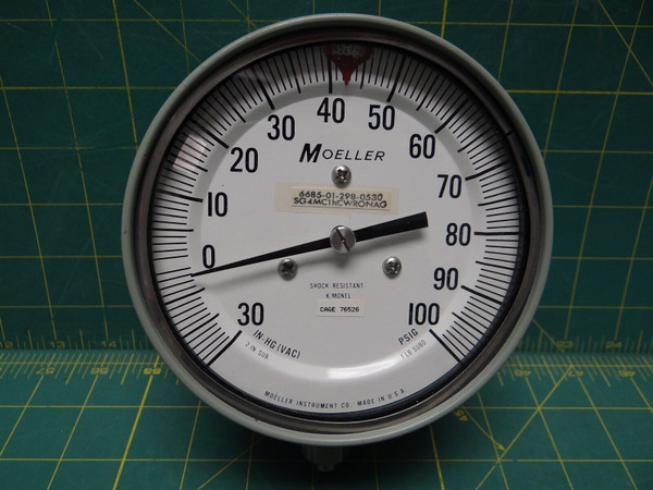 4 1/2" Pressure Gauge 30-0-100 PSI NSN: 6685-01-298-0530