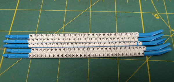 Hellermann Tyton Clip-Tags Wire Marker Letter "H" *Lot of 130* 16ga to 10ga