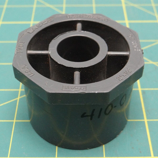 QTY: 2 Lasco USA 2-1/2" Spigot Socket PVC Reducing Bushing 410-0180