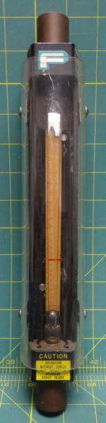 Fischer & Porter Flowmeter w/ F&P FP1/4-25-G-5/84 Flowrator Tube (0 to 25)