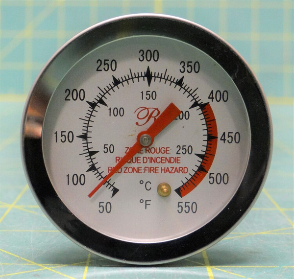 BiTherm Candy Deep Fry Thermometer w/ 2" Dial, 15" Stem, 50 to 550F, 10 to 288C