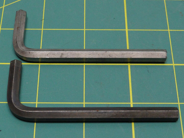 Set of Unbrako and CP 1/4" Head L Shape Long Arm Industrial Hex Key Wrench
