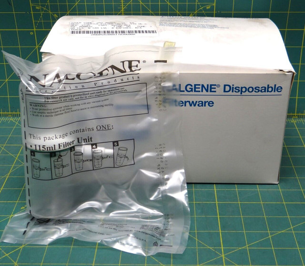 12 Pack Nalgene Disposable Filterware 115 ML Sterile Filter Unit PN: 28199-064