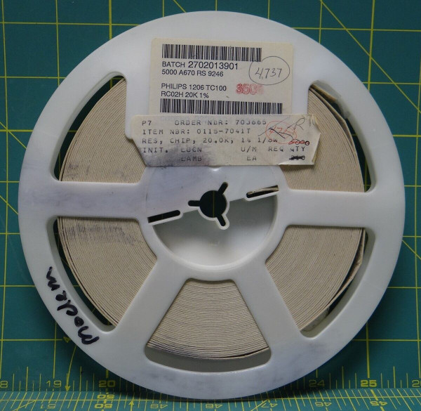 20K Ohm Fixed Chip Resistor 1206 1/8w 1% Tolerance P/N 9C12063A2002FKT