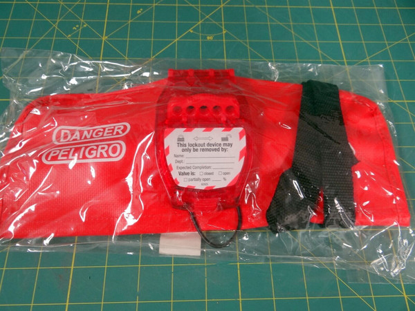 Master Lock 468L Seal Tight Ball Valve Lockout Pouch Red