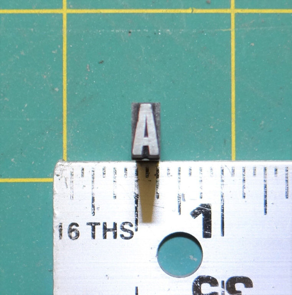 (1) Letter "A" Vintage Metal Typeset Letterpress Block 'Gothic Bold' 18pt. font