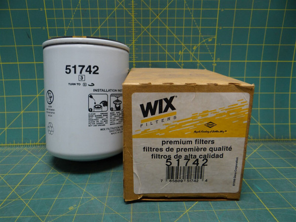 Wix Premium Oil Filter Part Number: 51742, 32 Micron