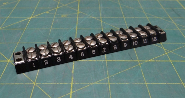 Double Row Barrier Marine Grade Terminal Block, 12 Position, 5.125" Length