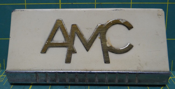 AMC Square Vehicle Emblem Badge 4.25" x 2"
