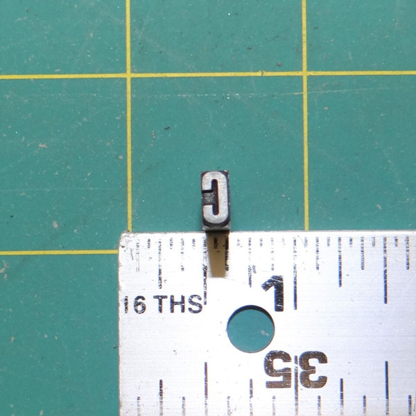 (1) Letter "C" Vintage Metal Typeset Letterpress Block 'Gothic Bold' 18pt. font