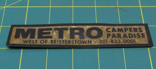 METRO Campers Paradise West of Reisterstown Vintage Emblem