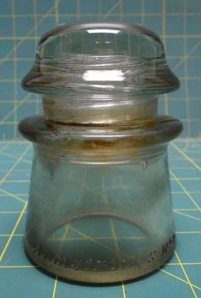 Armstrong's No. 2 Glass Insulator Made in USA 10 54