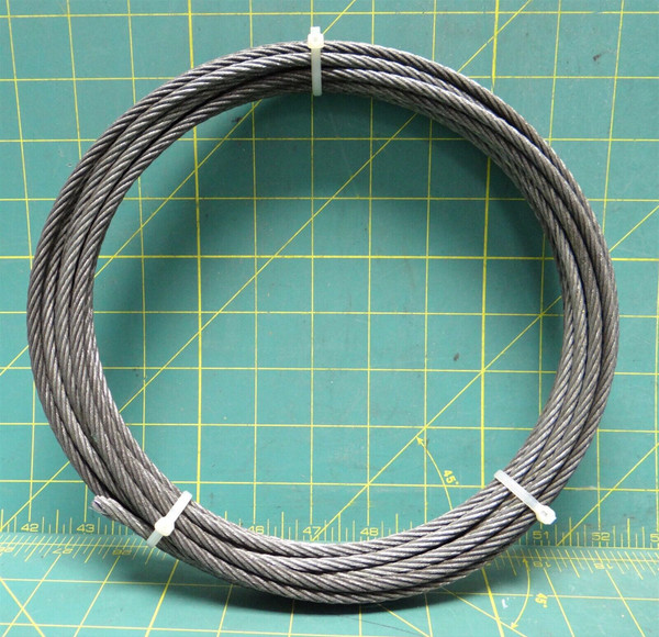 1/5" x 30' Galvanized Steel Uncoated Wire Rope