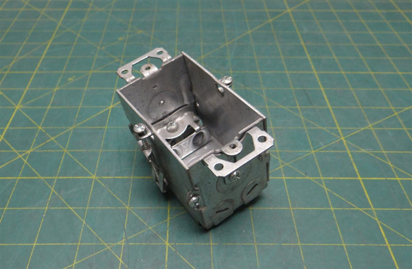 Raco 523 Single Gang Switch Box, Steel, 2-1/2" Deep, 2" Wide, 1/2" Knockout