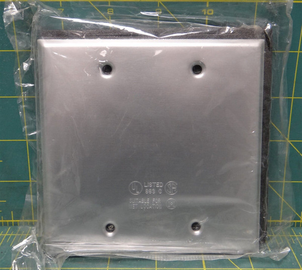 Mulberry 30283 Anodized Aluminum 2 Gang Blank Device Mount Cover Weatherproof 