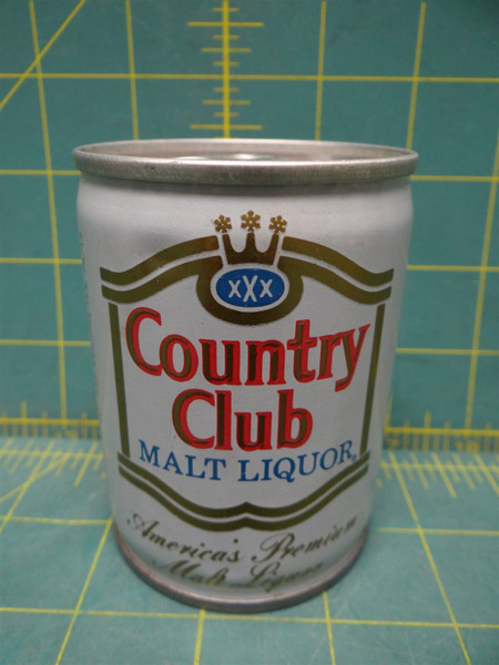 Country Club Malt Liquor Pearl Brewing Co San Antonio Tx Pull Tab Bottom Opened