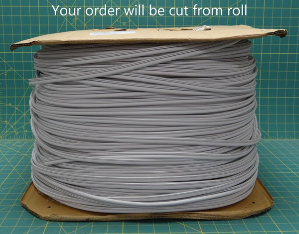 50 Ft- Ultrafab Inc White Weatherstrip 0.25" Dia. Bulb Window Kerf E10118WN5020