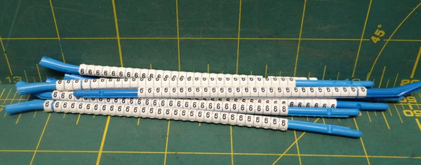 Hellermann Tyton Clip-Tags Wire Marker Number "6" 16ga to 10ga Lot of 208