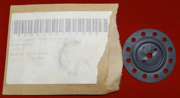 Diaphragm 2.25" Diameter, PN 81639-09, NSN 6685-00-678-0299
