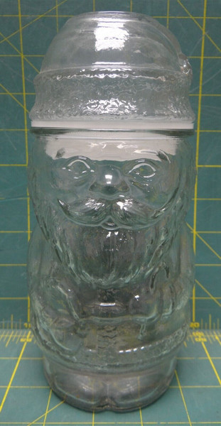 8" Christmas Santa Clause Candy Jar with Air Tight Lid Made in Mexico