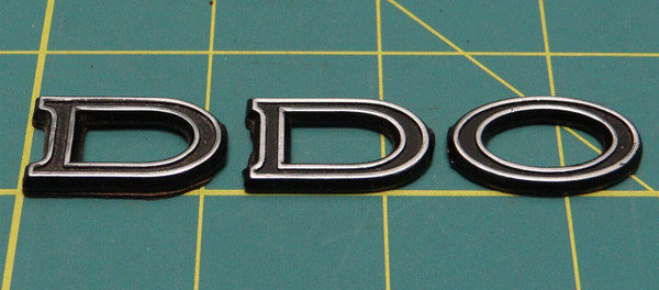 Vintage Original Dodge Classic Letters "D" "O" "D" Emblem 1-1/8" X 5/8"