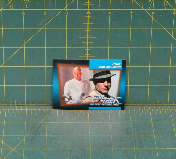 Star Trek The Next Generation 1992 Trading Card #114 Trivia: Jean-Luc Picard