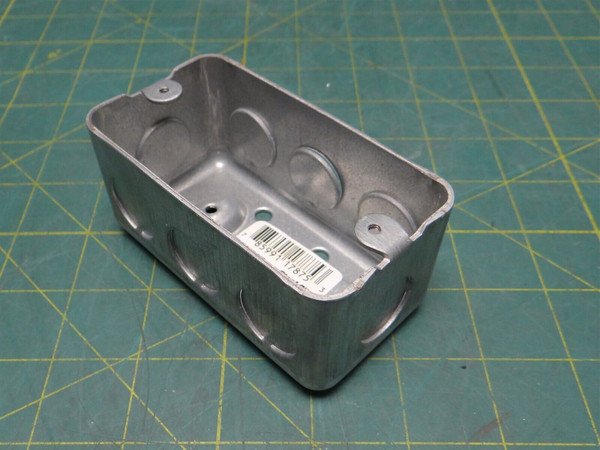 Steel City 58361 1-Gang Utility Box, Steel, 1-7/8" Deep, Ten 1/2" Knockouts