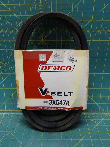 Dayton V-Belt: B, B85, 1 Ribs, 88 in Outside Lg, 21/32 in Top Wd, 13/32 in Thick