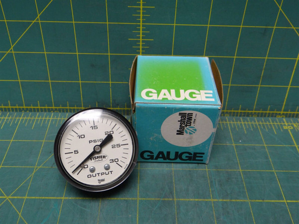 Fisher J511 2" 0-30 PSIG 1/4 in NPT Back Connection Pressure Gauge