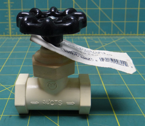 Water Whiz 3/4" CPVC COMP STOP VALVE Black Handle #05014309824