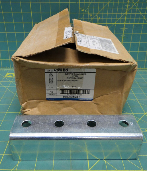 QTY: 10 Thomas & Betts A208 EG Electro-Galv Steel Channel Joiner U-shape Support
