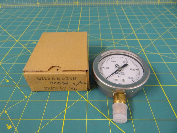 2 3/4" 5000 PSI Pressure Gauge Pacific Scientific 316 SS Case 1/4"NPT