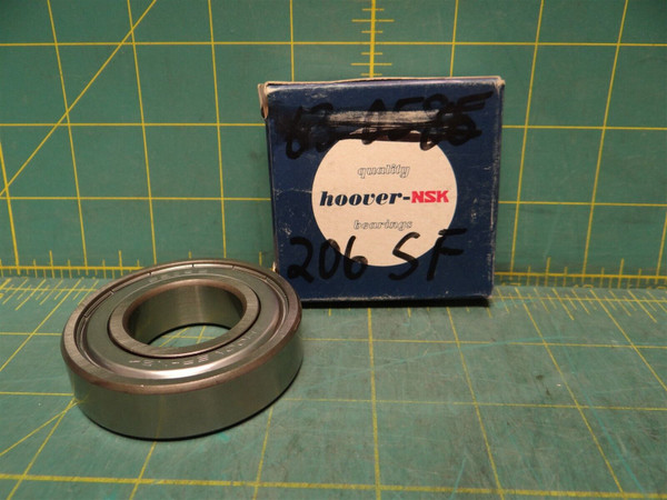 Hoover-NSK 6206Z-USA-C Radial Deep Groove Ball Bearing 30 mm ID, 62 mm OD