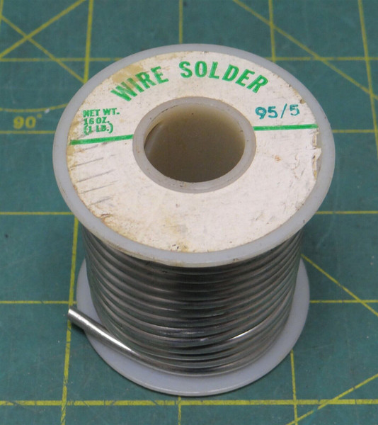 1/8" Diameter 95/5 Tin/Antimony Wire Solder, 12-3/4oz of 1lb Spool